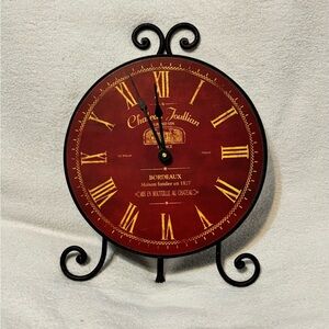 Vantage Bordeaux Red Decorative Wall Clock